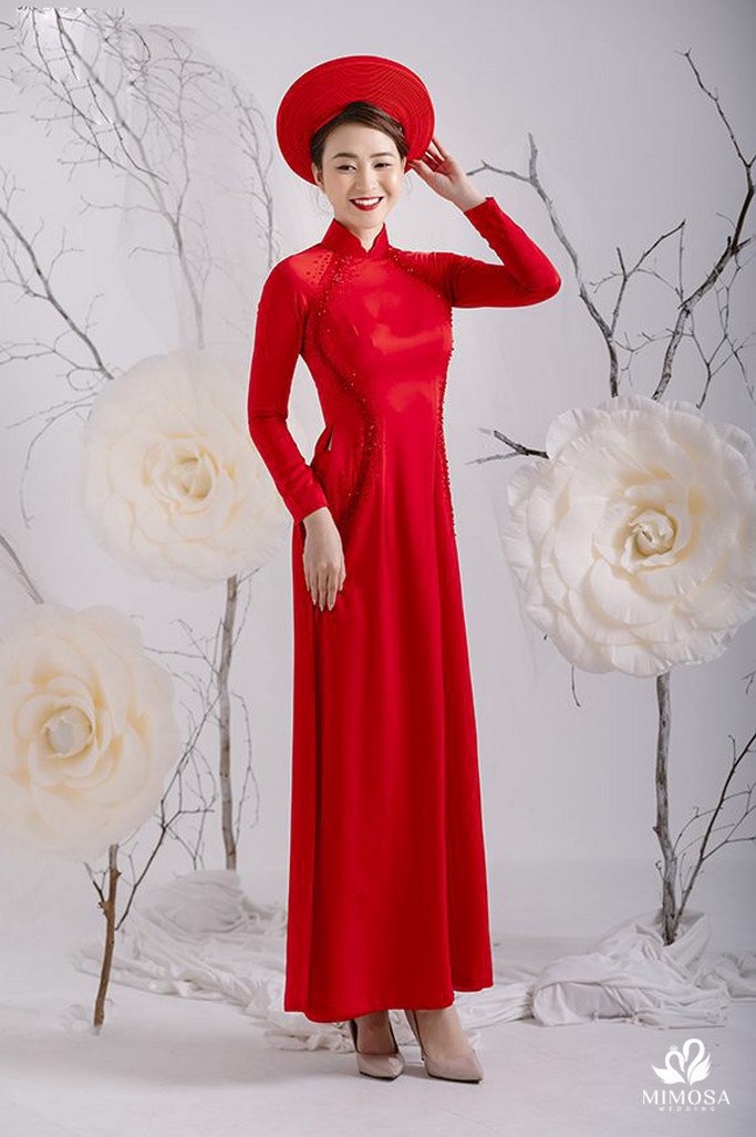 ao dai cuoi truyen thong xua