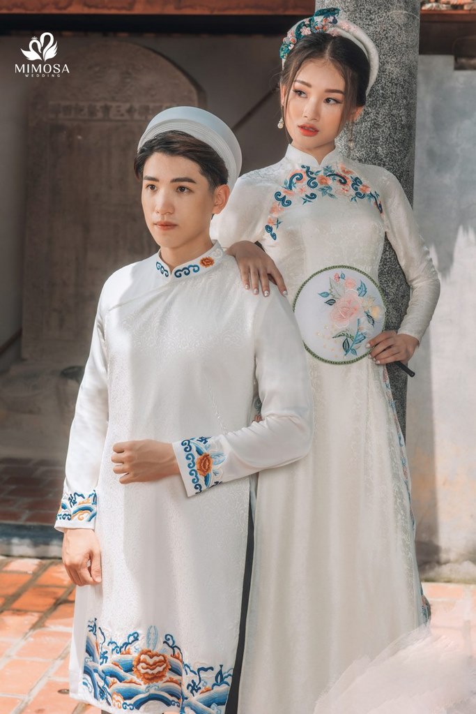 ao dai cuoi trang