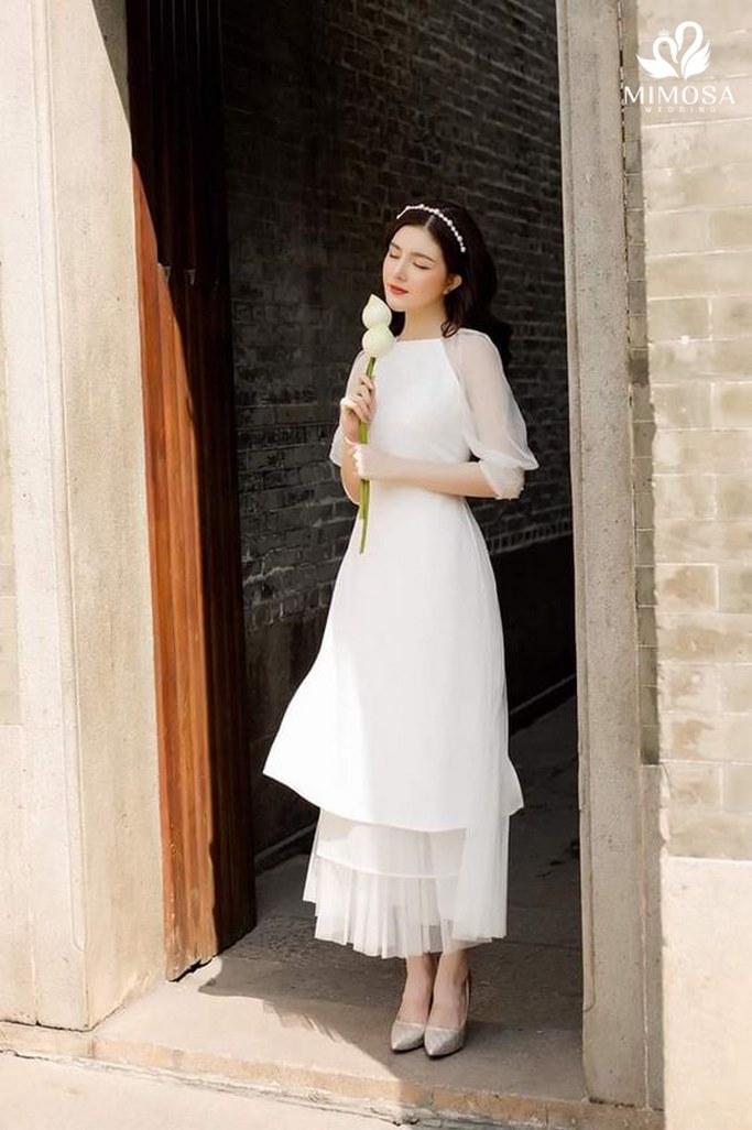 ao dai cuoi trang