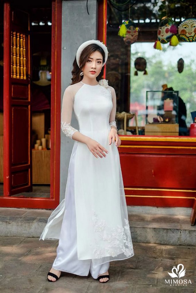 ao dai cuoi trang