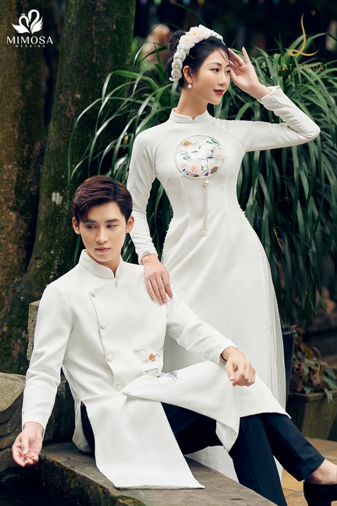 ao dai cuoi trang