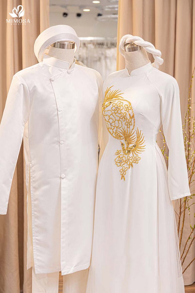 ao dai cuoi trang