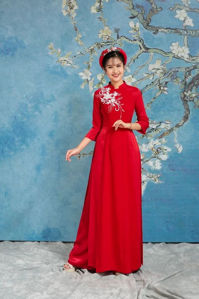 ao dai cuoi truyen thong xua