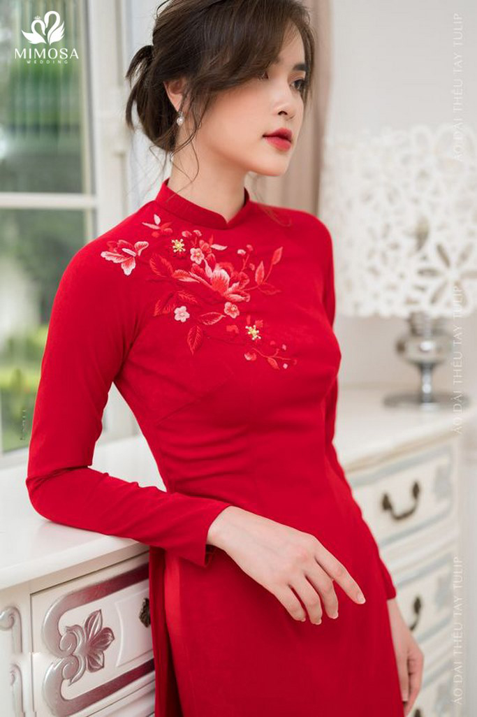 ao dai cuoi truyen thong xua