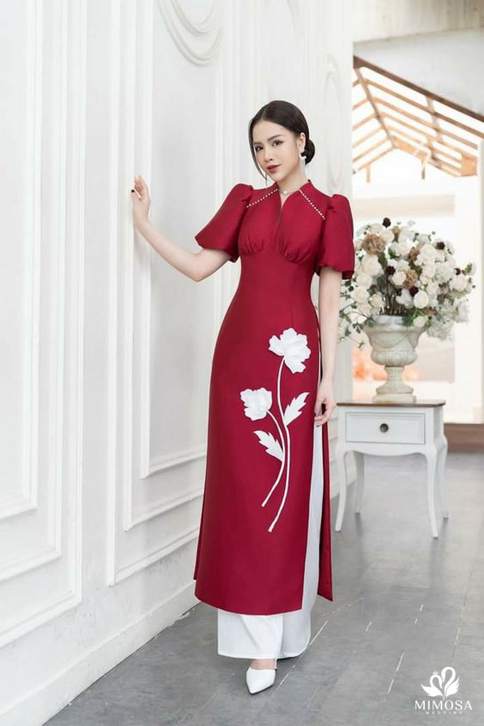 ao dai cuoi truyen thong xua