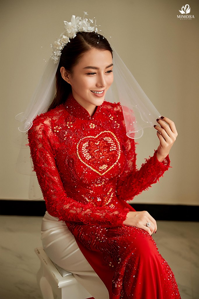 ao dai cuoi truyen thong xua