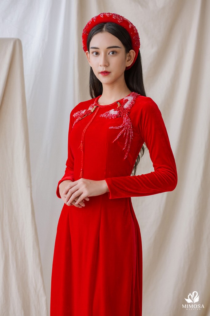 ao dai cuoi truyen thong xua