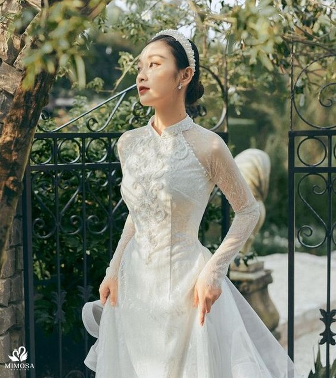 ao dai cuoi truyen thong xua