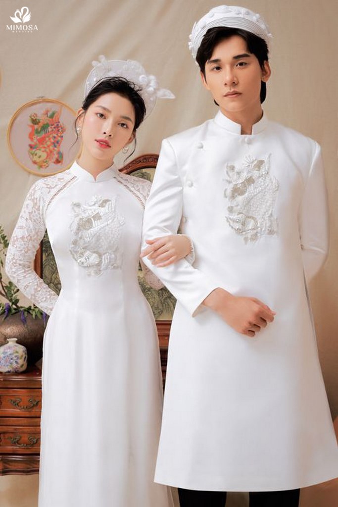 ao dai cuoi truyen thong xua