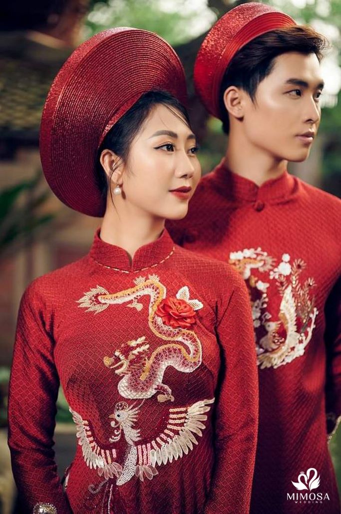 ao dai cuoi truyen thong xua