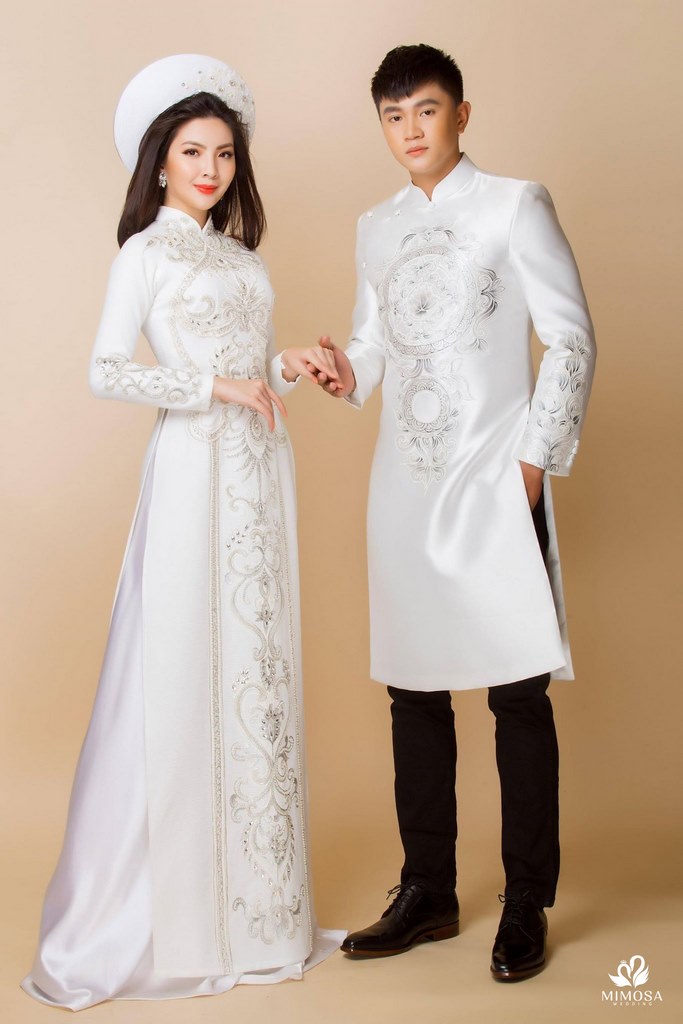 ao dai cuoi truyen thong xua