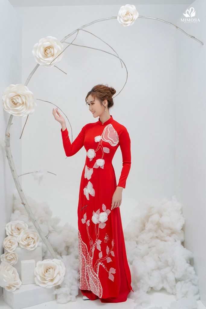 ao dai cuoi truyen thong xua